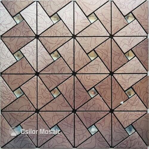 Metal mosaic aluminum plastic plate mosaic tiles for kitchen backsplash decoration tiles M003