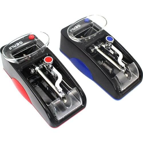 Mini Electric Automatic Cigarette Rolling Machine Red Tobacco Injector Maker Roller