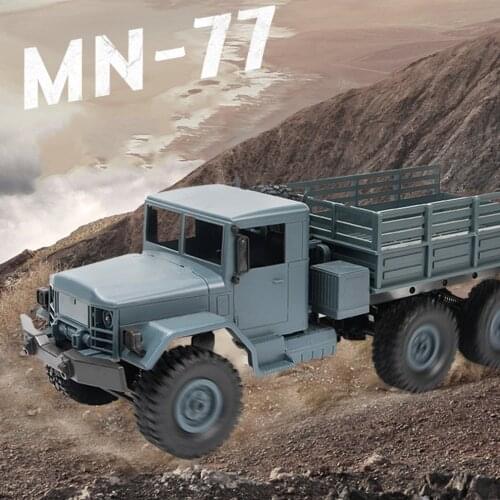 MN-77 2.4G 6WD RC Crawler Car Remote Control Big Foot Off-road Military Vehicle Model RTR Toy For Kids Gift