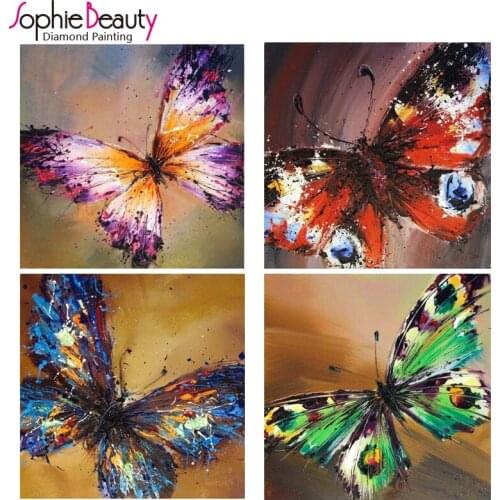 New Animal Butterfly Diamond Embroidery Diy Diamond Painting Cross Stitch Picture Of Rhinestones Full Square Diamond Mosaic Kits