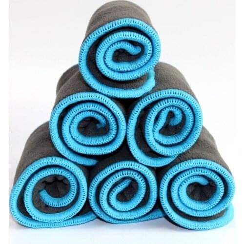 Newest Arrival ! bamboo insert for cloth diapers nappy with blue binding line 5 layer Free Shipping