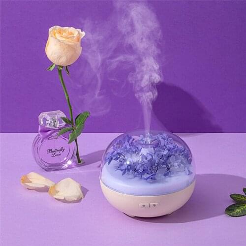 New Immortal Flower Humedifier Two-Speed Spray with LED Colorful Night Light Aroma Diffuser Moisturizing Silent Humedifier