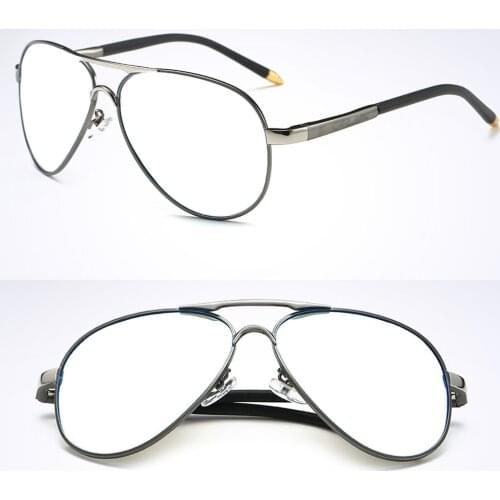Oversized Al-mg Alloy Grey Frame Pilot Reading Glasses +0.75 +1 +1.25 +1.5 +1.75 +2 +2.25 +2.5 +2.75 +3 +3.25 +3.5 +3.75 +4 To+6
