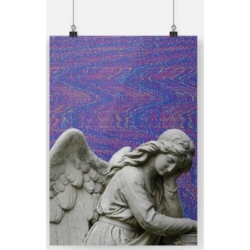 Sad Angel Face Sculpture Aesthetic Poster Canvas Painting Wall Art Decor Living Room Bedroom Study Home Decoration Prints
