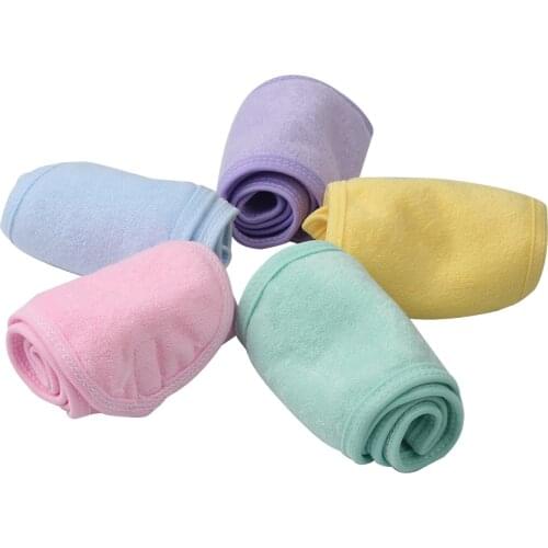 5colors Eyelash Extension Soft Face Washing Headband with Magic Tape Headband Stretch Towel for Make Up Professionals Accesstory