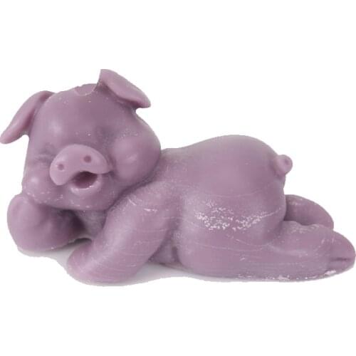 Cute pig Candle Silicone Material Mold DIY Pig Fondant Cake Chocolate Candy Mold Supplies Handmade Soap Jelly Mold