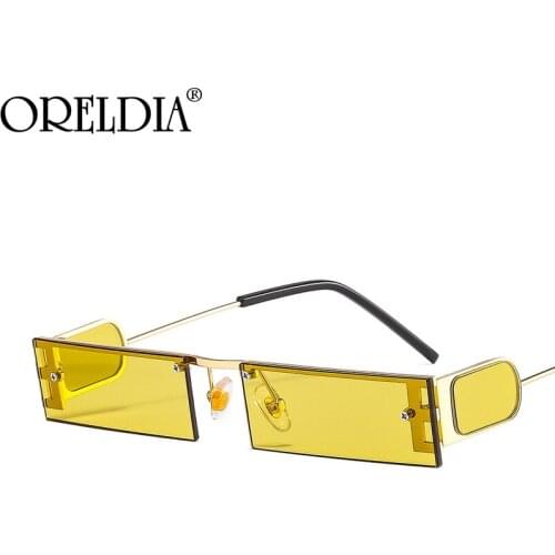 Steampunk Small Frames Rectangle Sunglasses Women Fashion Colorfuls Sunshade Glasses Lady Luxury Mirror Metal Eyeglasses UV400