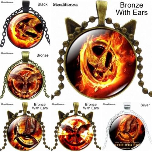 Traditional Bird Fashion Silver Plated Glass Pendant Necklace Jewelry For ValentineS Day Gift