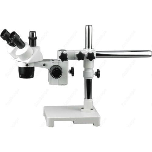 Trinocular Stereo Microscope--AmScope Supplies 10X & 30X Trinocular Stereo Microscope with Single-Arm Boom Stand