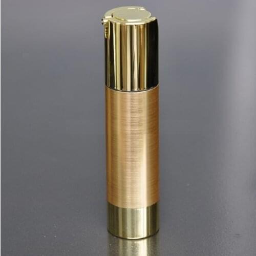 50ml UV gold airless vacuum pump lotion bottle with gold pump ,gold bottom base used for Cosmetic Container