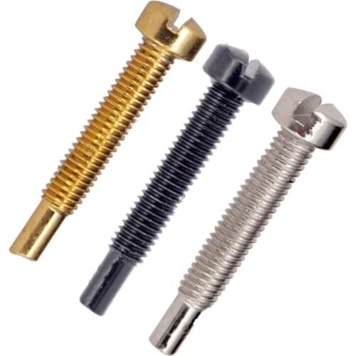 12Pcs/lot Polepiece Screws for Electric Guitar Humbucker Pickup Cover Gold and Black and Silver for Choose guitar accessories