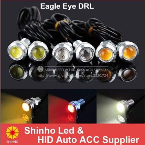 10pcs/Lot 18mm Amber White Red Blue Eagle Eye Light LED Lamp Daylight Running Light DC 12V DRL Headlight