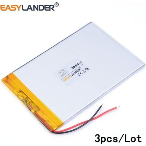 3pcs/Lot 3500mAh 3979111 3.7v lithium Li ion polymer rechargeable battery For Mp3 Power bank phone PAD protable tablet PC