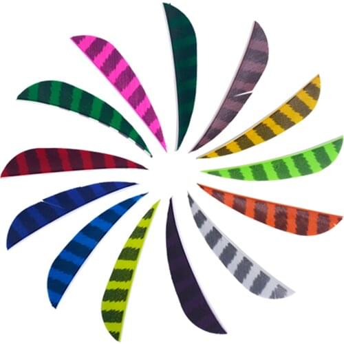 50pcs 3 Inches Arrow Fletches Turkey Arrow Van Vanes Feather Archery DIY Arrow Accessory for Carbon Fiberglass Arrow