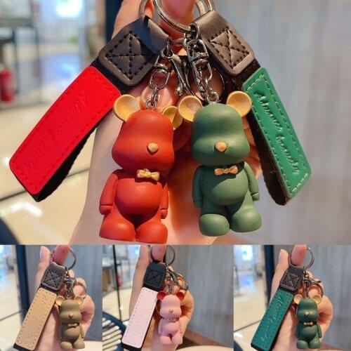 Funny Ugly Cute Eye-Eye Elephant Keychain Cute Cartoon Epoxy Eye-Eye Cow Car Key Chain Ring Bag Pendant