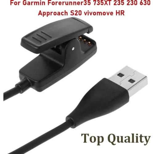 COMLYO Dock Charger Cable for Garmin Forerunner 735XT USB Charging Clip Data Cord for Garmin Forerunner 235 230 630 Approach S20