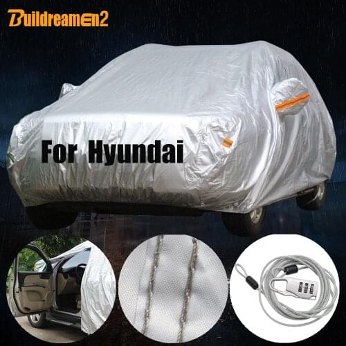 Buildreamen2 Full Car Cover Waterproof Sun Rain Snow Prevent Cover For Hyundai i30 Tucson Veracruz ix25 Trajet Santa Fe Terracan