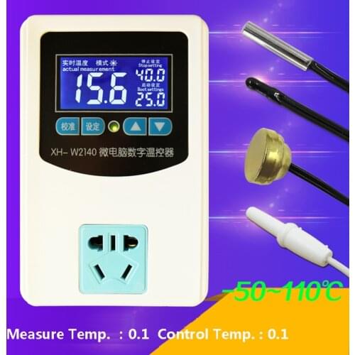 Microcomputer Digital Thermostat AC220V LCD display Temperature Controller for Heater or Cooler Intelligent Thermostatic Switch