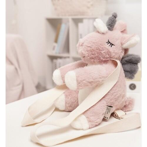 Cute Unicorn Childrens Fanny Pack Girls Waist Bag Plush Toys Belt Pink Color Backpack Bag Cartoon Coin Purse Travel Chest Bag