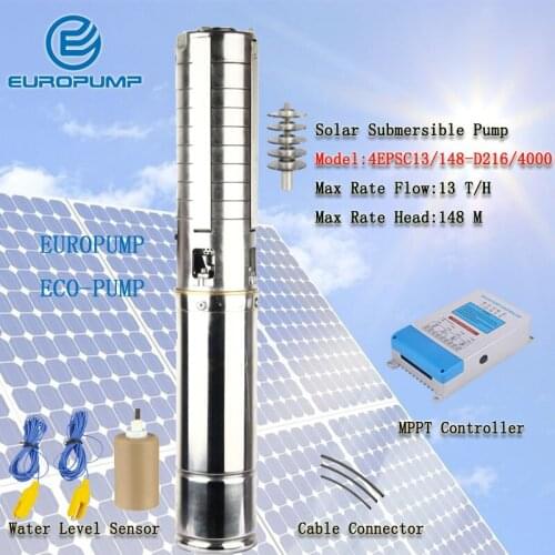 EUROPUMP MODEL(4EPSC13/148-D216/4000) 4" 5HP 4KW Newest Solar photovoltaic powered water pumps/ Solar water pump/ solar pump