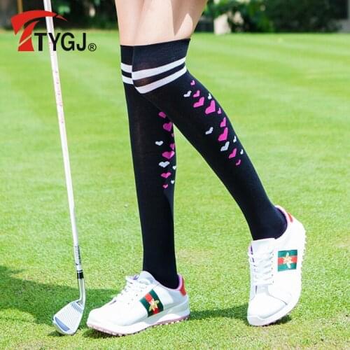 Golf socks Fashionable and comfortable ladies over-knee stockings Womens badminton long-tube sports cotton socks