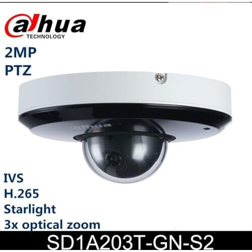 Dahua IP Camera SD1A203T-GN-S2 2MP 3x Starlight IR PTZ Network Camera Powerful 3x optical zoom IR 15m