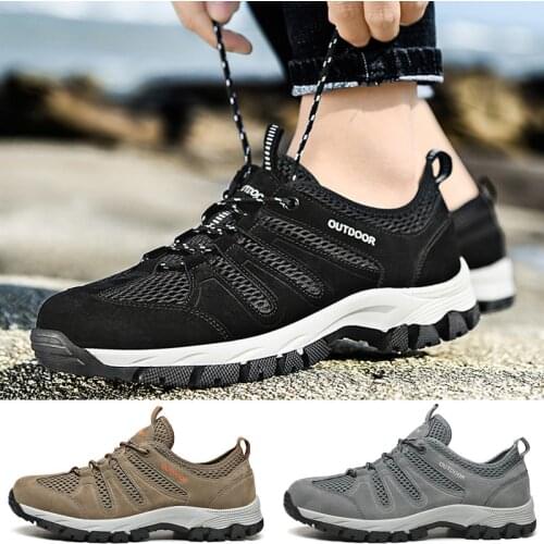 YISHEN Men Casual Shoes Fashion Mesh Breathable Lace-up Men Shoes Lightweight Training Shoes Walking Sneakers Zapatillas Hombre