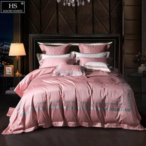 Applique Lace Bedding Sets Hot Drill Cotton Fabric Bedspread Bed Sheets Pillowcase Duvet Cover Cushion Cover Silver Grey Stripes