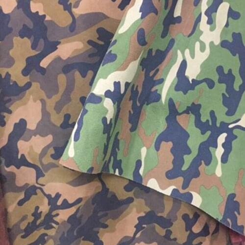 Hotsale Camo Printed Genuine Suede Leather Piece,for Shoes/Boot/Handbag,Free Shipping