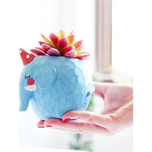 Cute little animals resin pots Whale Elephant dinosaur crocodile Small Flower Pots Planters Beautifully Desktop Decoration