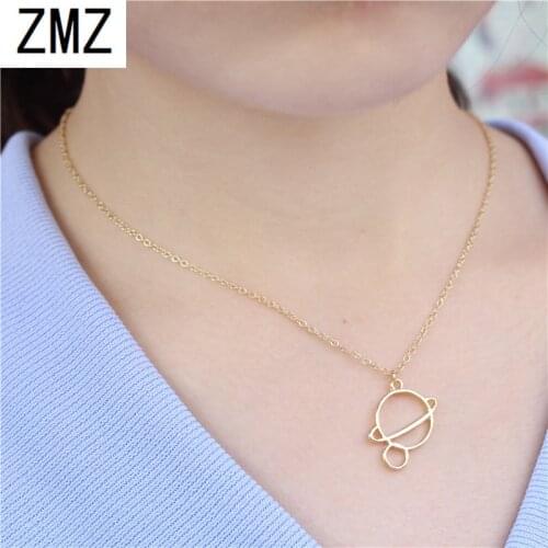 ZMZ 10pcs Europe/US fashion Earth, stars and moon pendant cute necklace gift for mom/girlfriend party gold/silver jewelry