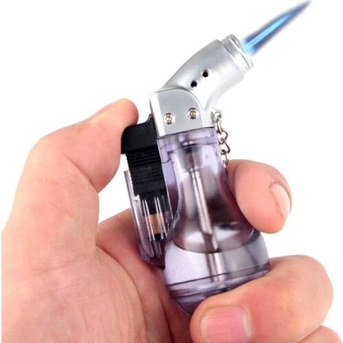 Inflatable Windproof Lighter Small Wine Bottle Creative Straight Into Small Spray Gun Welding Torch Lighter Smoke Accesoires