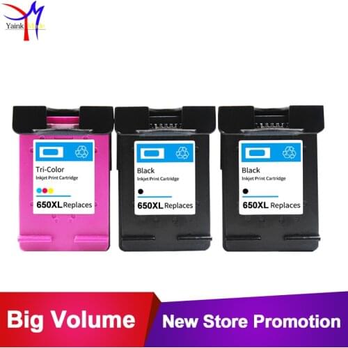 2BK+1TRI-COLORS Compatible for HP 650 XL for HP Deskjet Ink Advantage 1015 1515 2515 2545 2645 3515 3545 4515 4645 650xl PRINTER