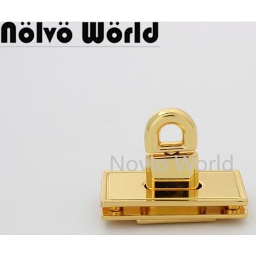 5-20 pieces 4 colors 40X22mm Deep gold color Rectangle Flip Lock for shouldbag Handbag Clasp Lock for chain purse