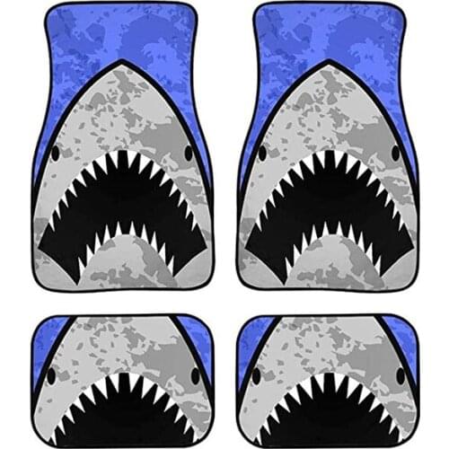 Aimaao Shark Mouth Rubber Front & Rear Floor Mats For SUV Car Truck & Van All Weather Winter Liners, 4 Piece Set For Vw Bmw