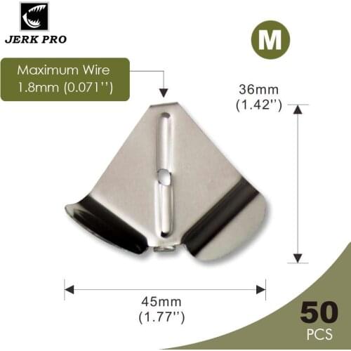 JERK PRO 50PCS Size M Buzzer Spinning Blades Aluminium Delta Blade for Buzz Baits Surface Fishing Lures Components