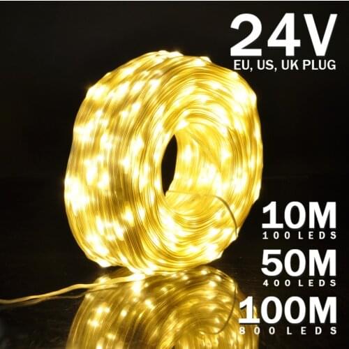 Lights battery operated 10-100M LED Christmas String Lights Wedding Xmas Party Decor Outdoor Indoor Lamp For Christmas Garland