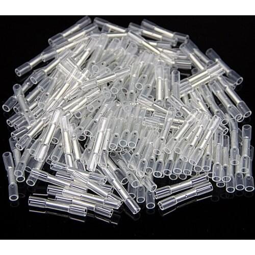 50PCS Heat Shrink Crimp Terminals Waterproof Fully Insulated Seal Butt Electrical Wire Connectors For 0.25-0.5mm2