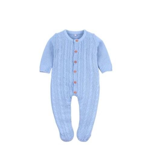 Knitted NewBorn Baby Romper LongSleeve Cotton Newborn Baby Clothes Autumn Winter Infant Toddler Jumpsuit For Boys Girls Overalls
