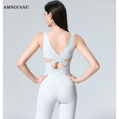 Womens Tracksuit Leggings Yoga Set Fitness Women Jumpsuit Sexy Sleeveless Sports Bra Trouser Suits Sportswear Underwear Set