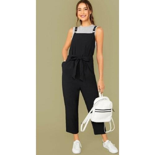 2020 Casual Womens Belt Overalls Loose Dungarees Ladies Cami Romper Baggy Playsuit Jumpsuit Jenner Nicki Minaj Women Jumpsuits