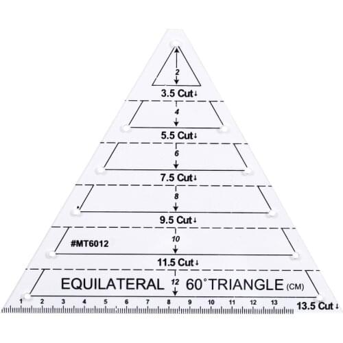 1PCS 60 Degree Equilateral Triangle Quilting Ruler Template DIY Sewing Craft Tool