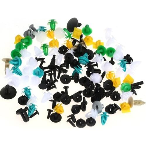 100PCS Universal Car Auto Fastener Clips Mixed Universal Door Trim Panel Rivet Bumper Plastic Clip Accessories