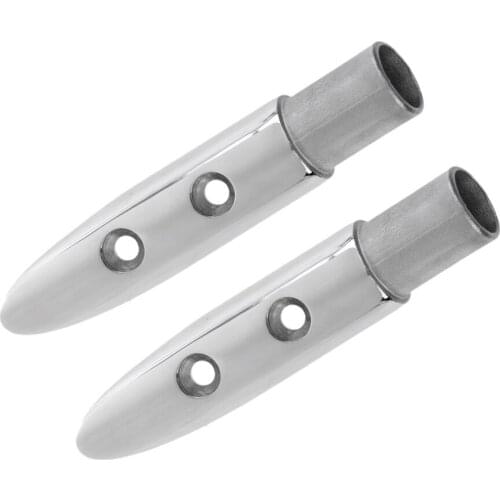 2 Pieces 19mm 316 Stainless Steel Rail End Tubing Fitting for Boat Handrail