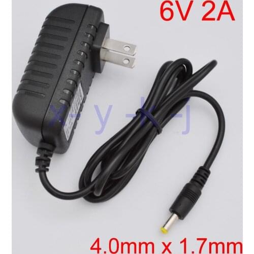 50PCS 6V2A High quality IC program AC 100V-240V Converter power Adapter DC 6V 2A 2000mA Power Supply US Plug DC 4.0mm x 1.7mm
