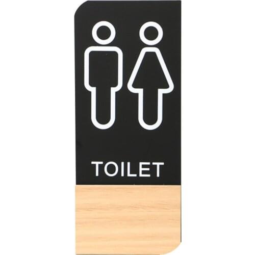Acrylic Sign Sticker Wall Signage Plate Toilet Men Women Wc Bathroom Restroom Wc Sticker Washroom Door Wall Sign Wc Sign Plate