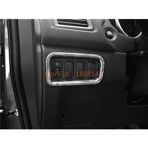 Car detector stick styling ABS front upper Headlight light switch inner Trim frame lamp 1pcs For Mitsubishi ASX 2013 2014 2015