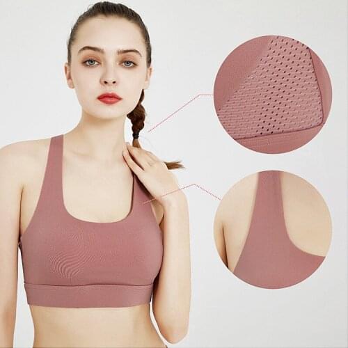 Running Beauty Back Fitness Yoga Bra For Women Fashion Quick Drying Sports Gathered Underwear Plus Size Workout Top Bralette