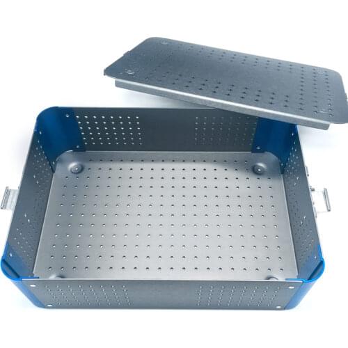 Sterilising Box Double Layer Sterilizer Tray Box Ophthalmic Instrument Aluminium