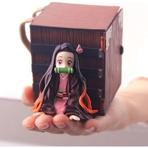 9cm Kimetsu No Yaiba Nezuko Tanjirou Figure Zenitsu Pvc Action Figure Anime Demon Slayer Figurine Toys Pvc Model Birthday Toys